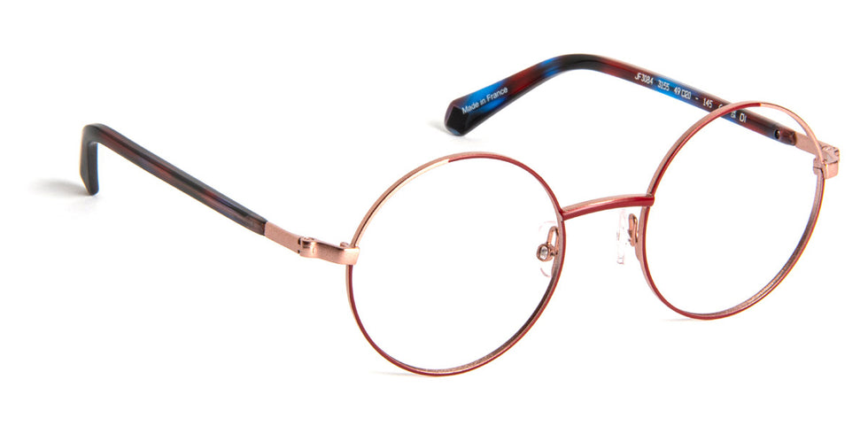 J.F. Rey® JF3084 JFR JF3084 3155 49 - 3155 Dark Cherry / Gold Pink Eyeglasses