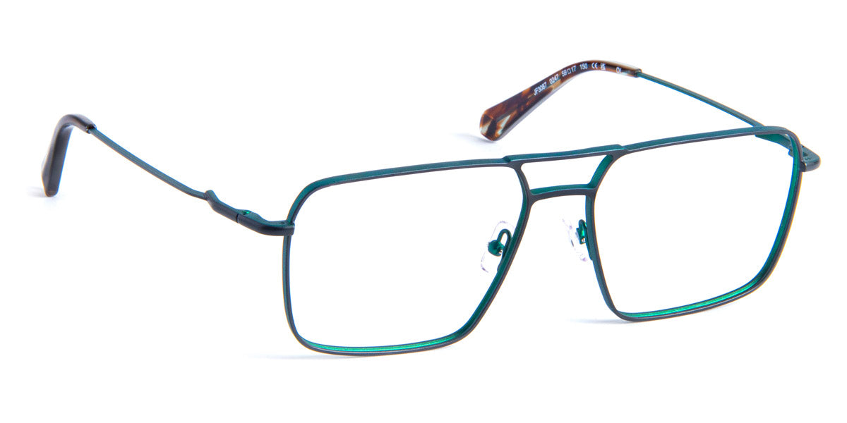 J.F. Rey® JF3087 JFR JF3087 0247 59 - 0247 Grey Charcoal / Green Peacock Eyeglasses