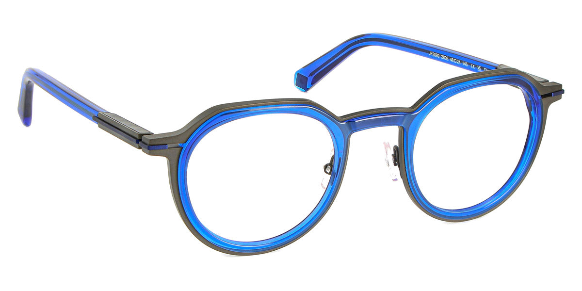 J.F. Rey® JF3089 JFR JF3089 2802 48 - 2802 Blue/Gun Eyeglasses
