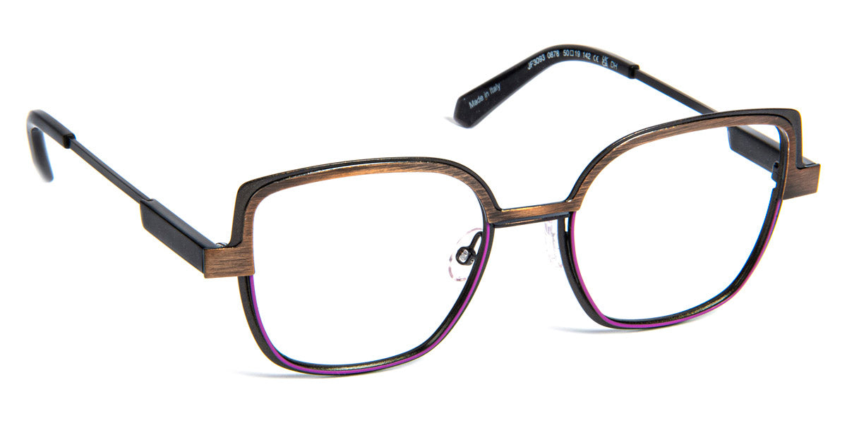 J.F. Rey® JF3093 JFR JF3093 0878 50 - 0878 Black / Purple Eyeglasses