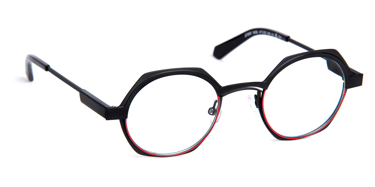 J.F. Rey® JF3097 JFR JF3097 0030 47 - 0030 Black / Red Eyeglasses