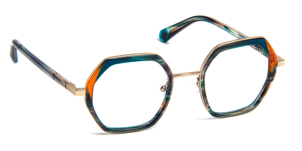 J.F. Rey® JF3102 JFR JF3102 9044 49 - 9044 Horn/Green/Copper/Gold Eyeglasses