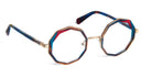 J.F. Rey® JF3103 JFR JF3103 3827 46 - 3827 Harlekin/Red/Blue/Gold Eyeglasses