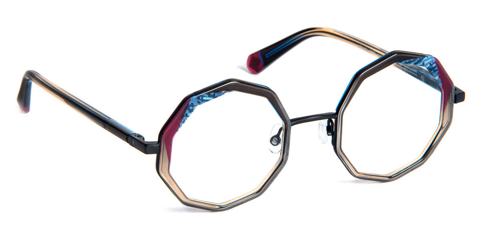 J.F. Rey® JF3103 JFR JF3103 9727 46 - 9727 Gradient Brn/Blue/Burgundy/Blk Eyeglasses