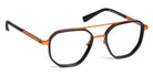 J.F. Rey® JF3104 JFR JF3104 6008 53 - 6008 Brushed Black/Orange Eyeglasses