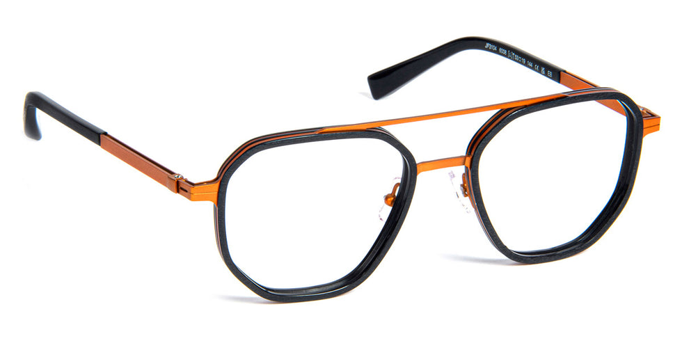 J.F. Rey® JF3104 JFR JF3104 6008 53 - 6008 Brushed Black/Orange Eyeglasses