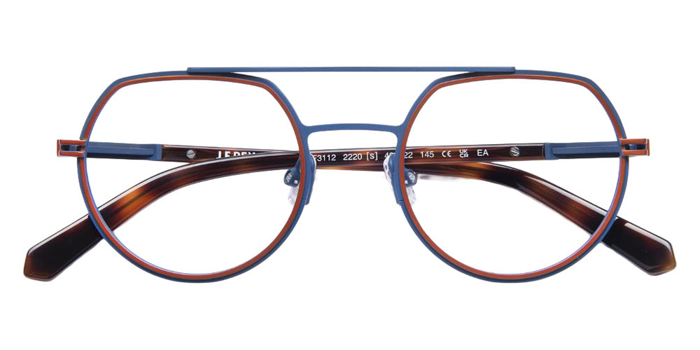 J.F. Rey® JF3112 Aviator Eyeglasses - Blue/Orange