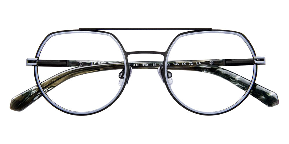 J.F. Rey® JF3112 Aviator Eyeglasses - Green/Gunmetal