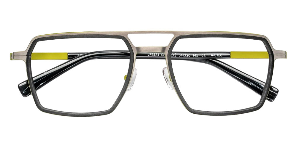 J.F. Rey® JF3131 JFR JF3131 0243 54 Eyeglasses - Ruthenium/Black/Green