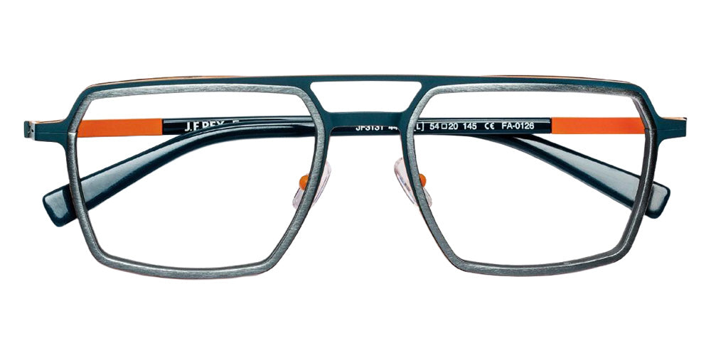 J.F. Rey® JF3131 JFR JF3131 4460 54 Eyeglasses - Pea Blue/Ruthenium/Orange