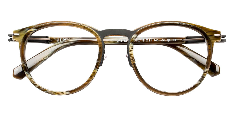 J.F. Rey® JF3132 JFR JF3132 0895 51 Eyeglasses - Horn/Matte Bla Gunmetal