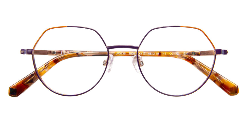 J.F. Rey® JF3136 Geometric Eyeglasses - Purple/Copper/Rose Gold