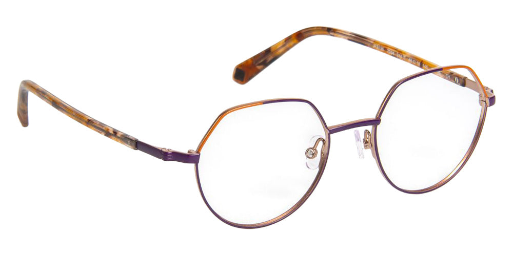 J.F. Rey® JF3136 Geometric Eyeglasses - Purple/Copper/Rose Gold