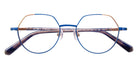 J.F. Rey® JF3136 Geometric Eyeglasses - Blue/Rose Gold