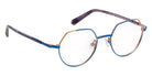 J.F. Rey® JF3136 Geometric Eyeglasses - Blue/Rose Gold