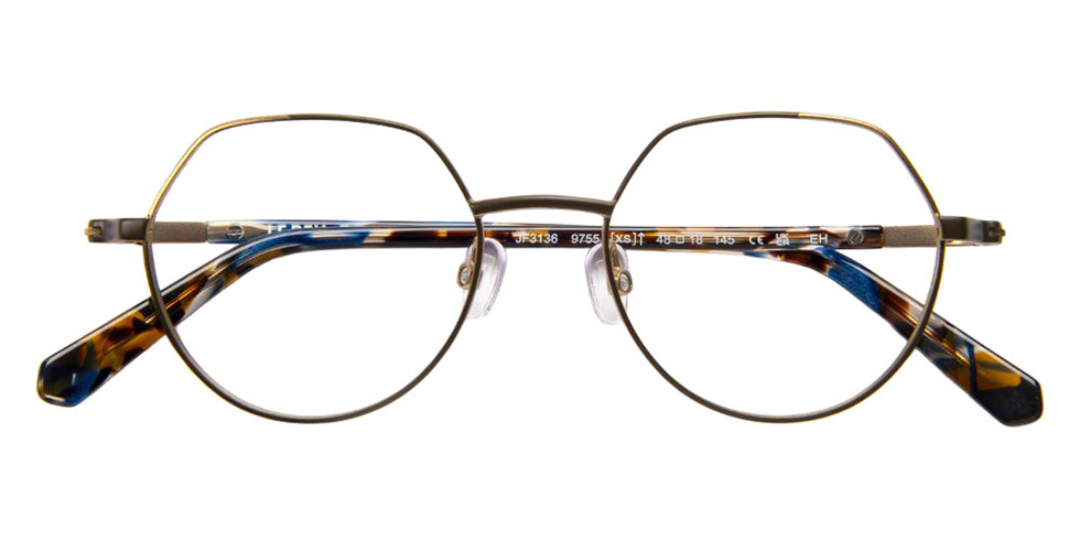J.F. Rey® JF3136 Geometric Eyeglasses - Brown/Satin Gold