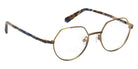 J.F. Rey® JF3136 Geometric Eyeglasses - Brown/Satin Gold