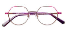 J.F. Rey® JF3136 Geometric Eyeglasses - Brown/Purple/Rose Gold