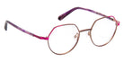 J.F. Rey® JF3136 Geometric Eyeglasses - Brown/Purple/Rose Gold