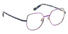 J.F. Rey® JF3137 Geometric Eyeglasses - Purple/Navy/Satin Gold