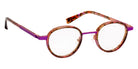 J.F. Rey® JF3138 Round Eyeglasses - Flower Red/Purple/Rose Gold