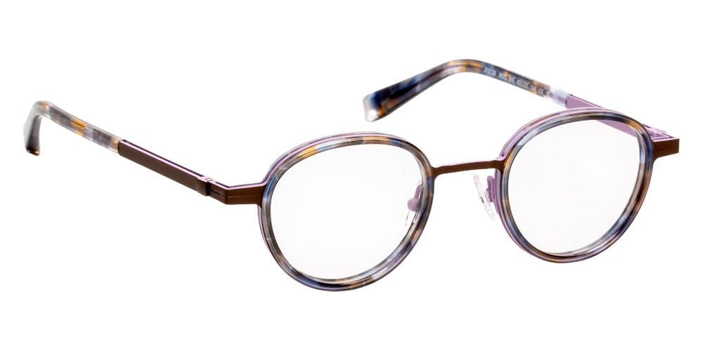J.F. Rey® JF3138 Round Eyeglasses - Tortoiseshell/Brown/Mauve