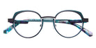 J.F. Rey® JF3139 Round Eyeglasses - Plum/Teal