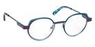 J.F. Rey® JF3139 Round Eyeglasses - Plum/Teal