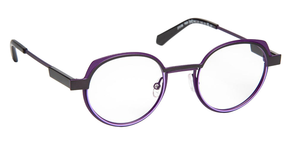 J.F. Rey® JF3139 Round Eyeglasses - Plum/Blue Night