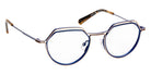 J.F. Rey® JF3145 Geometric Eyeglasses - Blue/Rose Gold