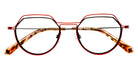 J.F. Rey® JF3145 Geometric Eyeglasses - Green/Red