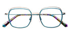 J.F. Rey® JF3146 Square Eyeglasses - Green Peacock/Pastel Pink