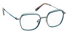 J.F. Rey® JF3146 Square Eyeglasses - Green Peacock/Pastel Pink