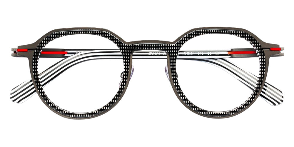 J.F. Rey® JF3151 JFR JF3151 0830 45 Eyeglasses - Bla Pixel Pattern/Red
