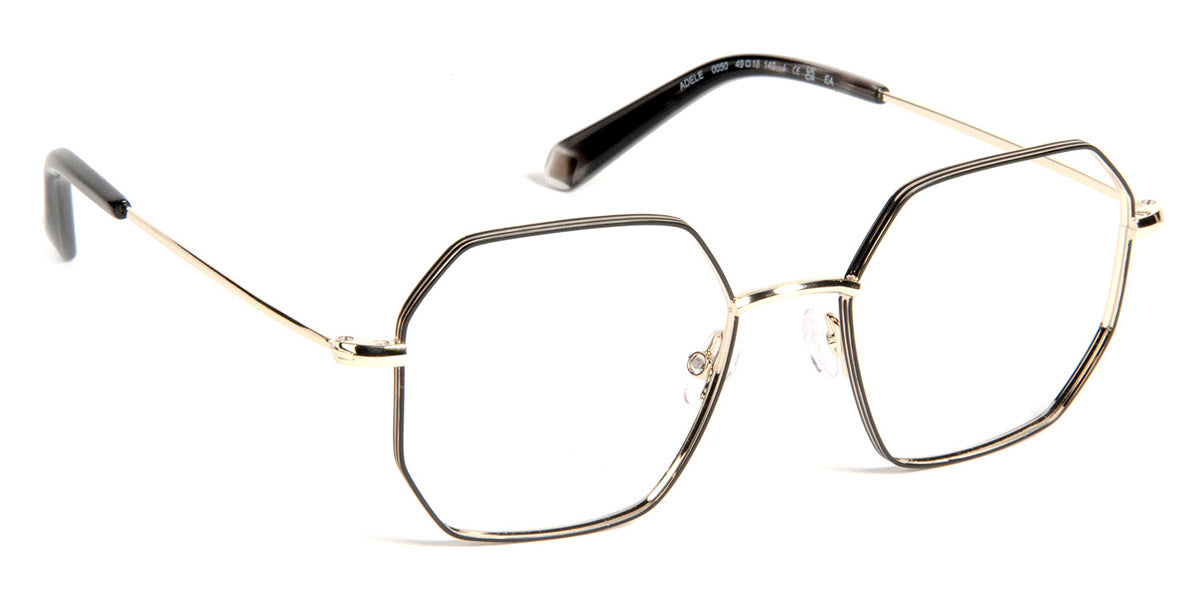 J.F. Rey® Adele JFR Adele 0050 49 - 0050 Black/Shiny Gold Eyeglasses