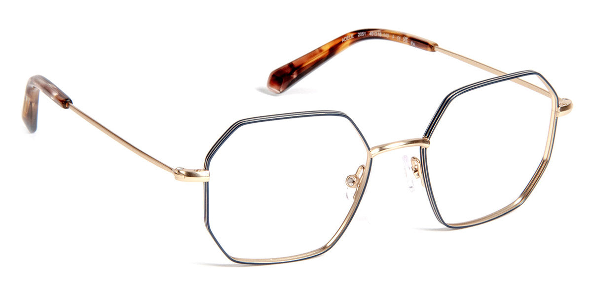 J.F. Rey® Adele JFR Adele 2051 49 - 2051 Blue/Satin Gold Eyeglasses