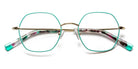 J.F. Rey® Camelia JFR Camelia 4050 46 - 4050 Green/Shiny Gold Eyeglasses