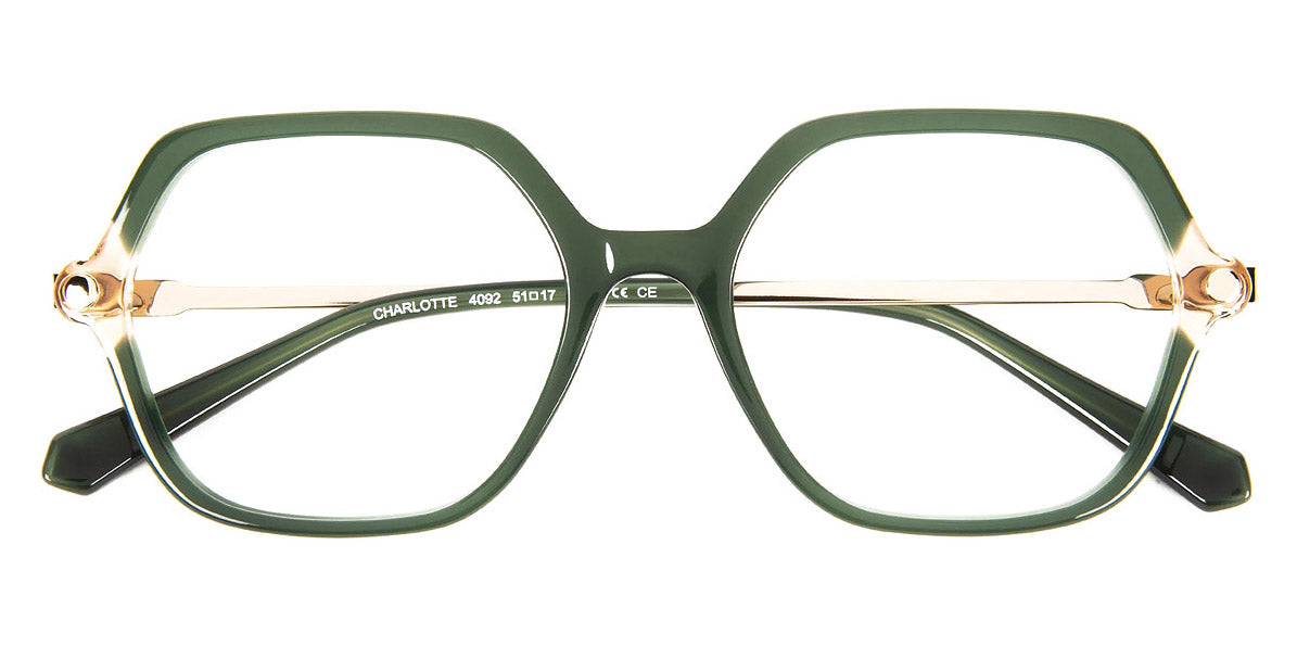 J.F. Rey® Charlotte Kids JFR Charlotte Kids 4092 51 - 4092 Green/Brown Eyeglasses