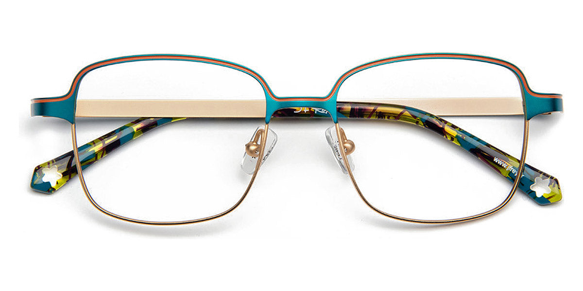 J.F. Rey® Funky JFR Funky 2550 46 - 2550 Turquoise/Gold/Orange Eyeglasses