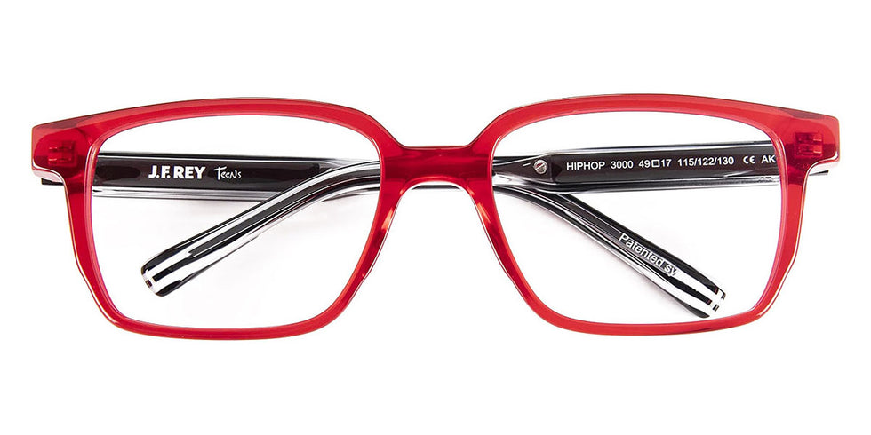 J.F. Rey® Hiphop JFR Hiphop 3000 49 - 3000 Red/Black Eyeglasses
