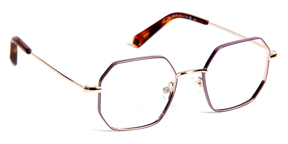 J.F. Rey® Lise JFR Lise 7555 46 - 7555 Plum/Shiny Pink Gold Eyeglasses