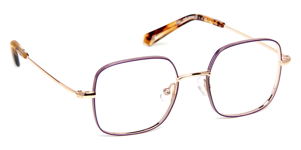 J.F. Rey® Lola Kids JFR Lola 7555 47 - 7555 Plum/Shiny Pink Gold Eyeglasses