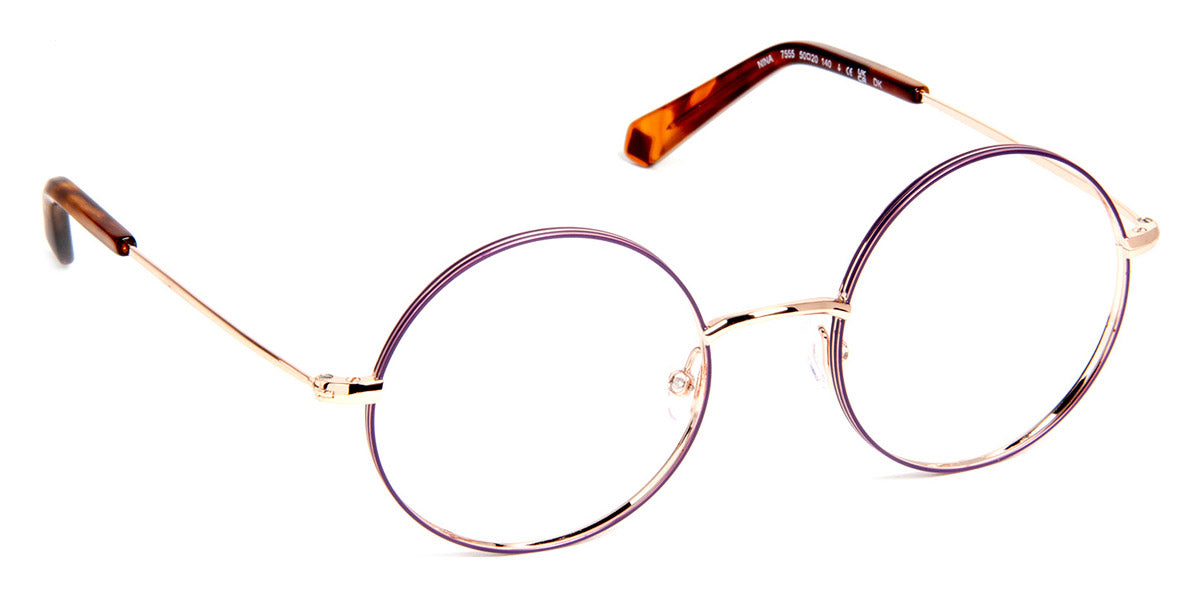 J.F. Rey® Nina JFR Nina 7555 50 - 7555 Plum/Shiny Pink Gold Eyeglasses
