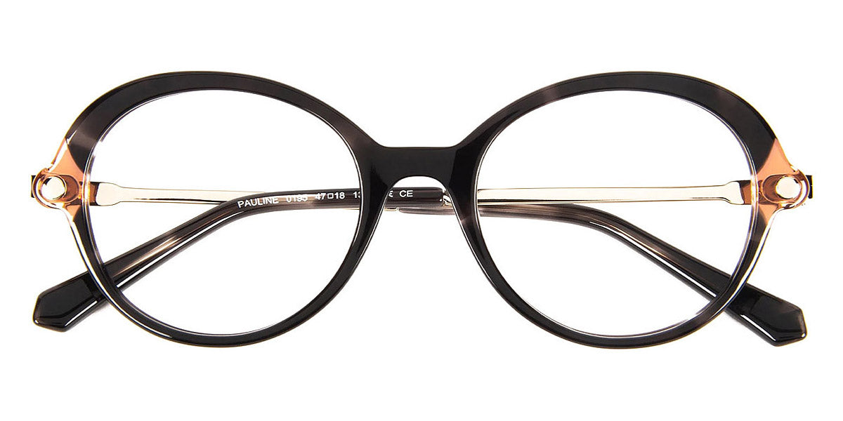 J.F. Rey® Pauline JFR Pauline 0195 47 - 0195 Nice Black/Brown Eyeglasses