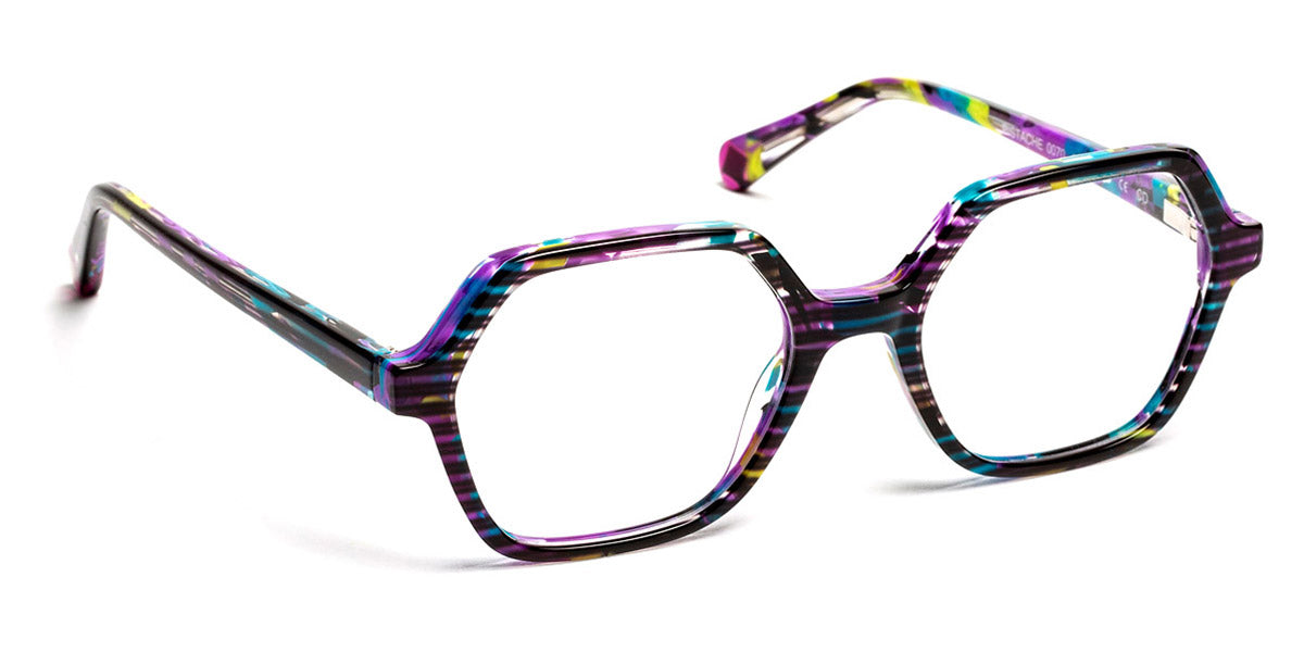 J.F. Rey® Pistache JFR Pistache 0070 47 - 0070 Stripes Black/Purple Eyeglasses