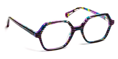 J.F. Rey® Pistache JFR Pistache 0070 47 - 0070 Stripes Black/Purple Eyeglasses