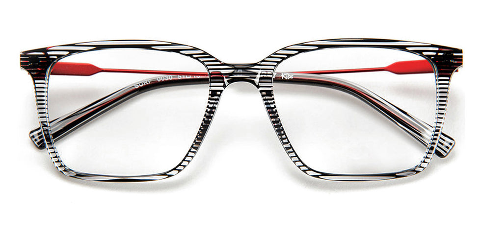 J.F. Rey® Surf JFR Surf 0030 51 - 0030 Stripes Black/Red Eyeglasses