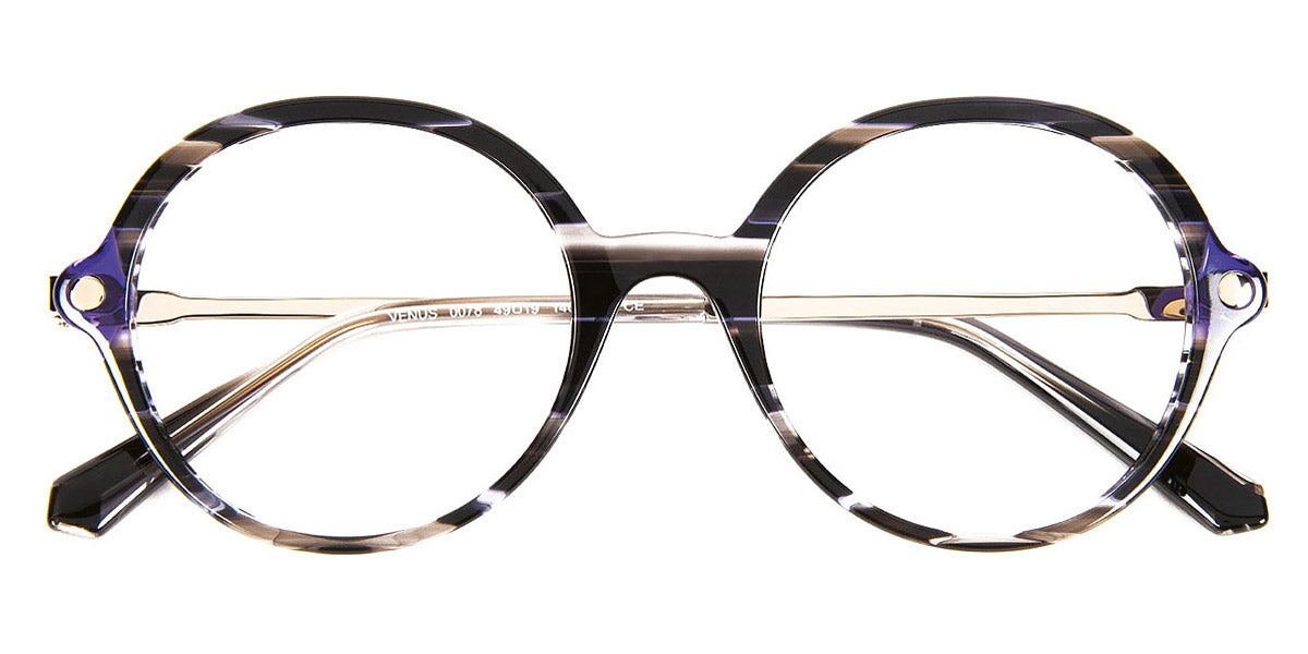 J.F. Rey® Venus JFR Venus 0078 49 - 0078 Stripe Black/Dark Purple Eyeglasses