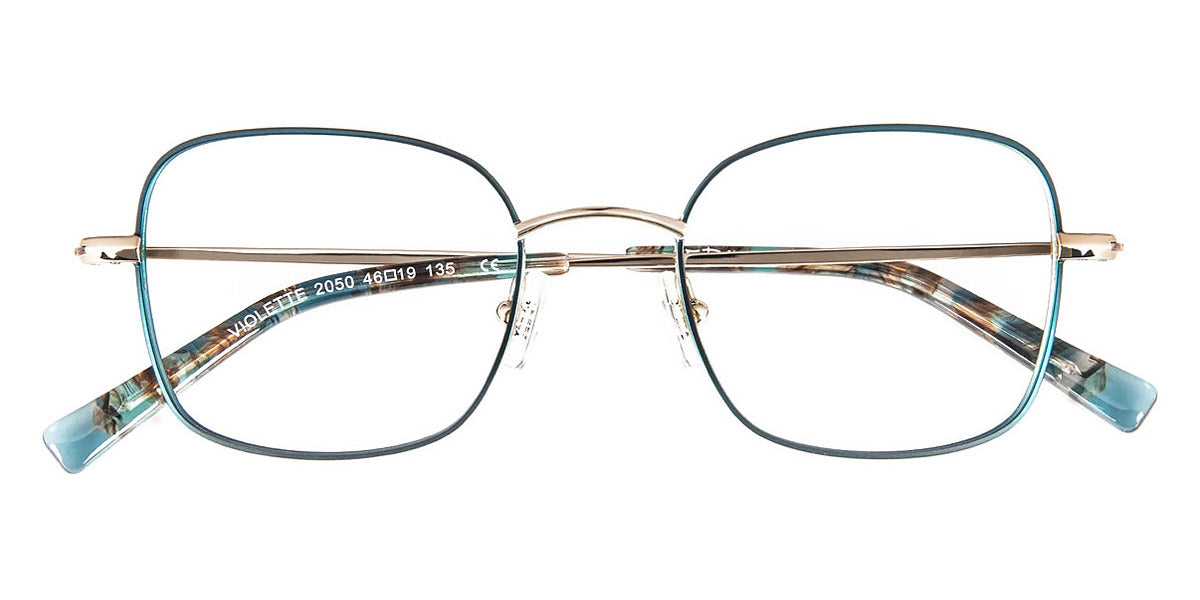 J.F. Rey® Violette JFR Violette 2050 46 - 2050 Blue/Shiny Gold Eyeglasses
