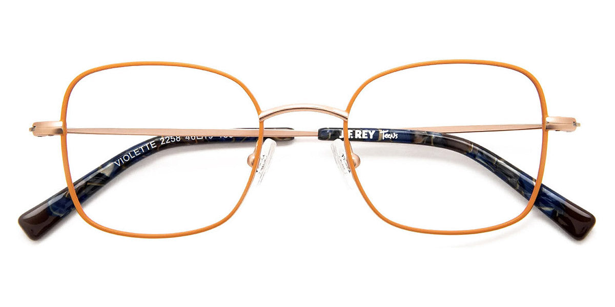 J.F. Rey® Violette JFR Violette 2258 46 - 2258 Orange/Satin Pink Gold Eyeglasses